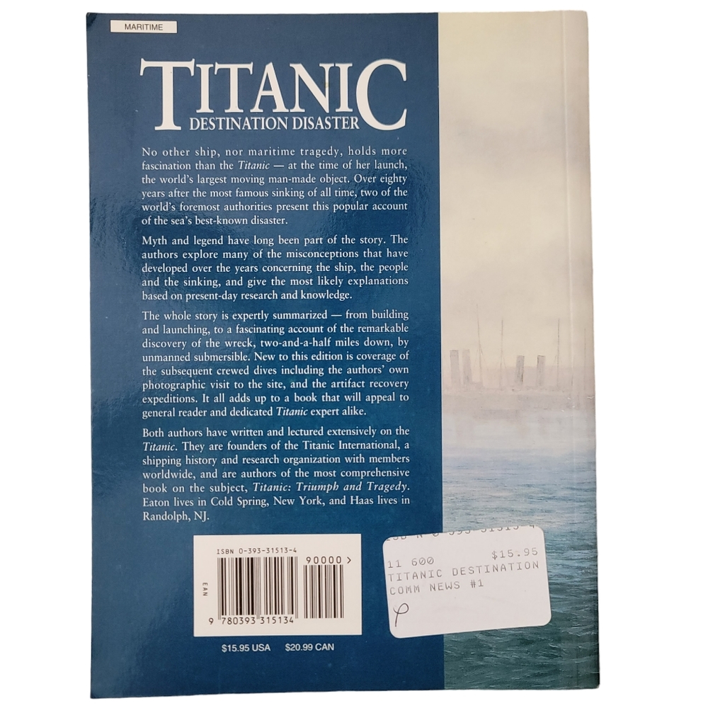 Titanic: Destination Disaster - The Legends and the Reality by Eaton and Haas - Picture 2 of 8